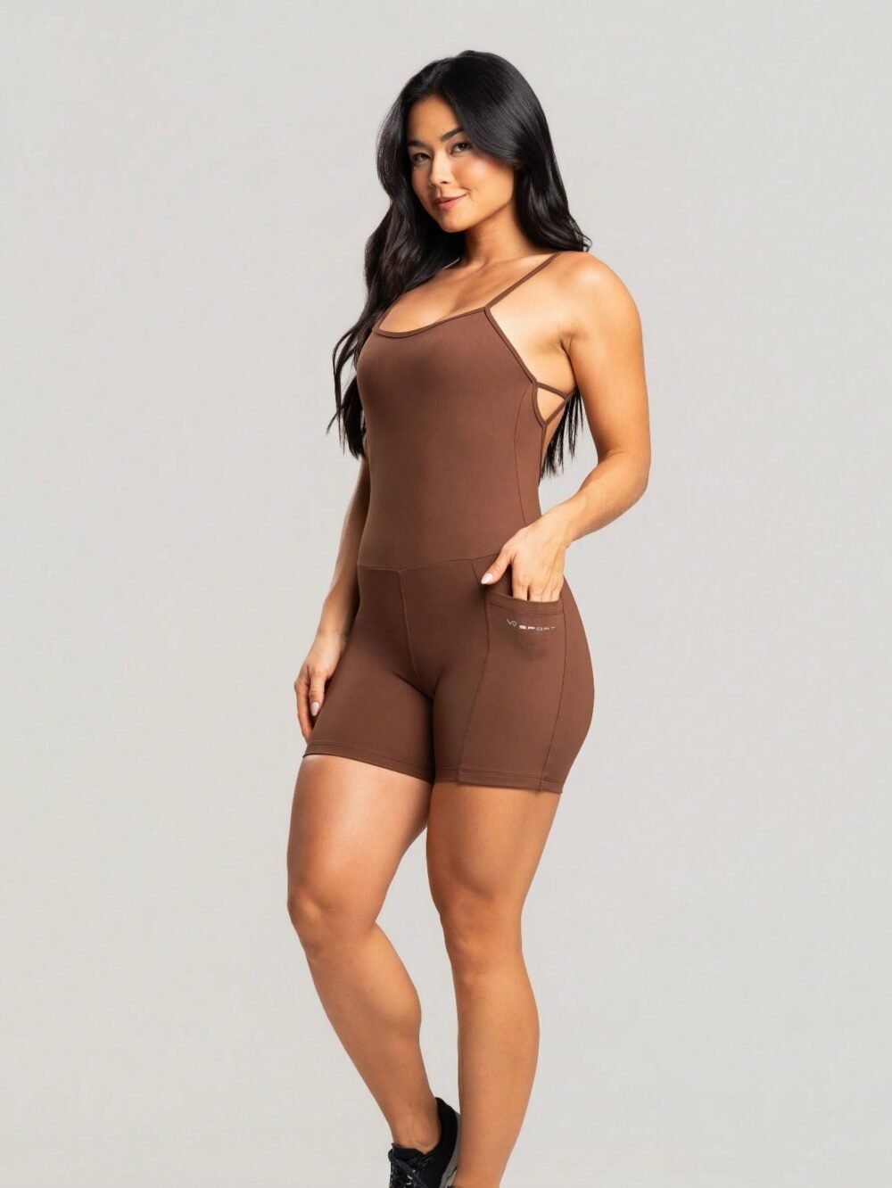 Macaquinho Com Bolso Marrom